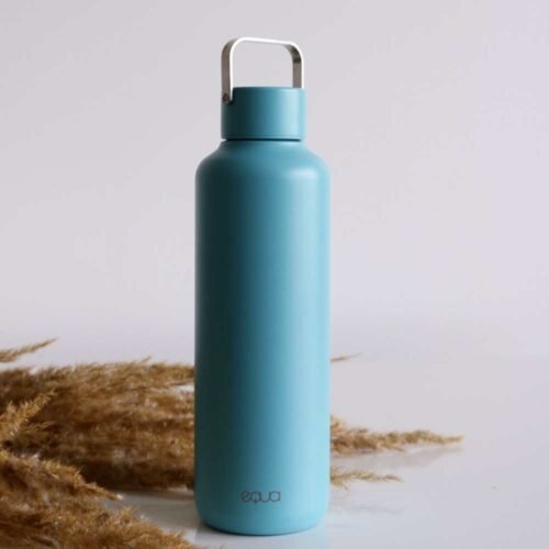 premium Reusable EQUA stainless steel thermo bottle wave color – eco-friendly insulated water bottle for hot & cold drinks, includes free electrolyte water recipes